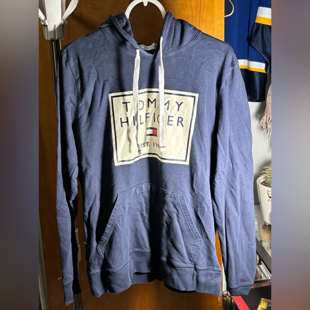 Tommy Hilfiger Men's Navy Hoodie with Logo